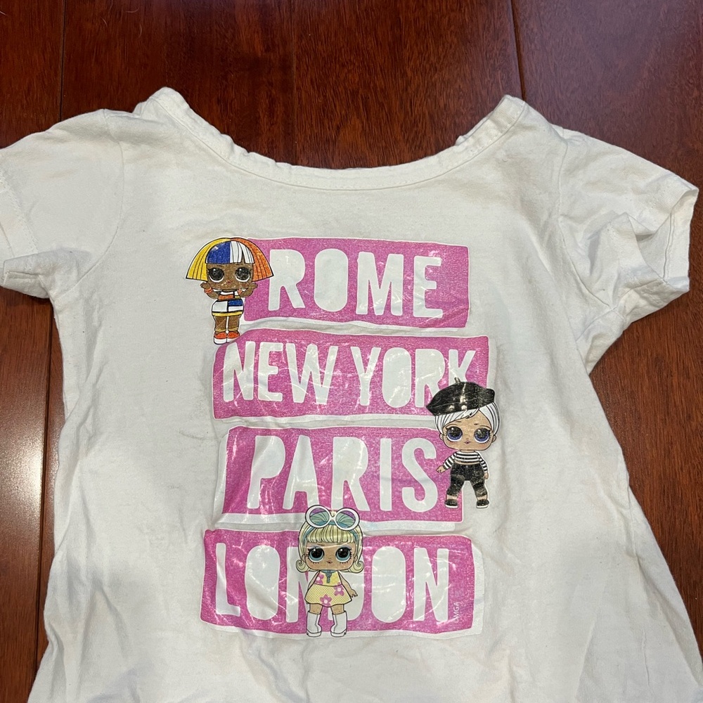 Kids White Graphic T-Shirt